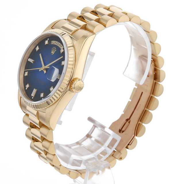 18238A ブルー ROLEX（ロレックス）デイデイト 8Pダイヤ 2P