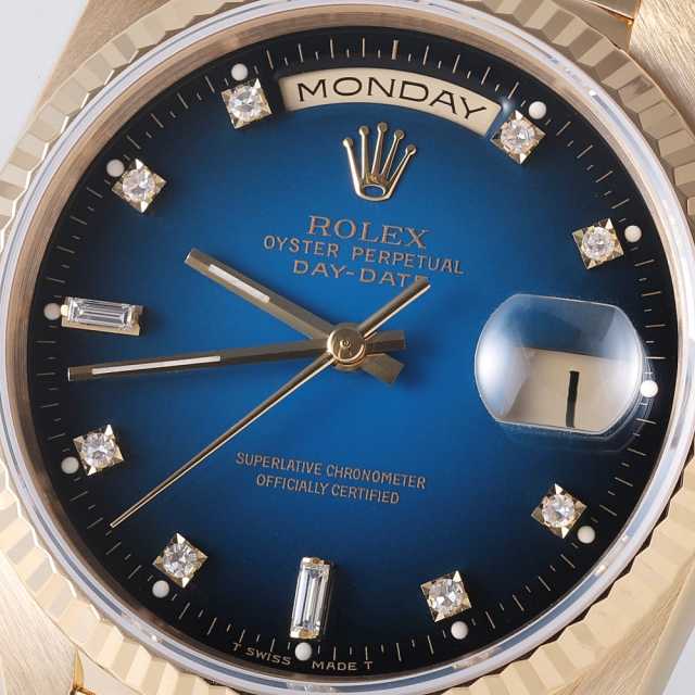 18238A ブルー ROLEX（ロレックス）デイデイト 8Pダイヤ 2P