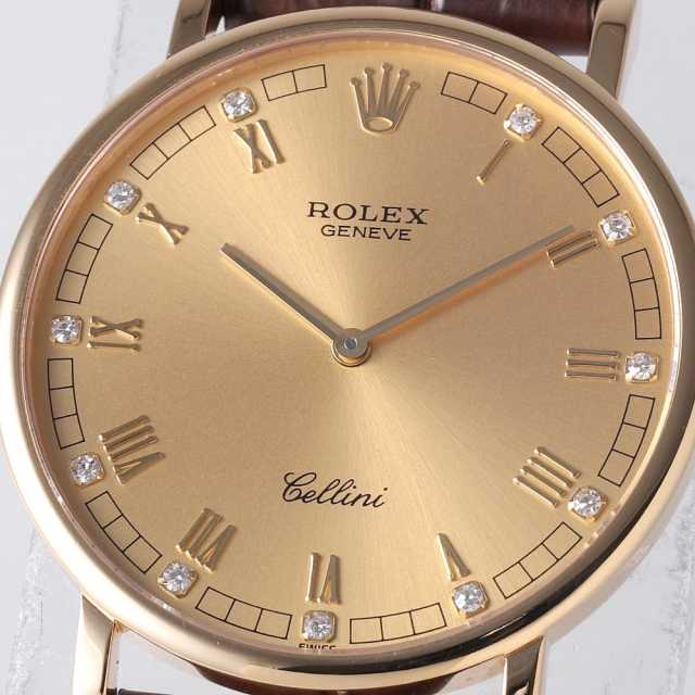 ロレックス 5112/8G シャンパン ROLEX（ロレックス）チェリーニ 11Pダイヤ 中古