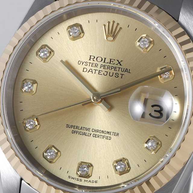 16233G シャンパン ROLEX（ロレックス）デイトジャスト 10Pダイヤ 中古