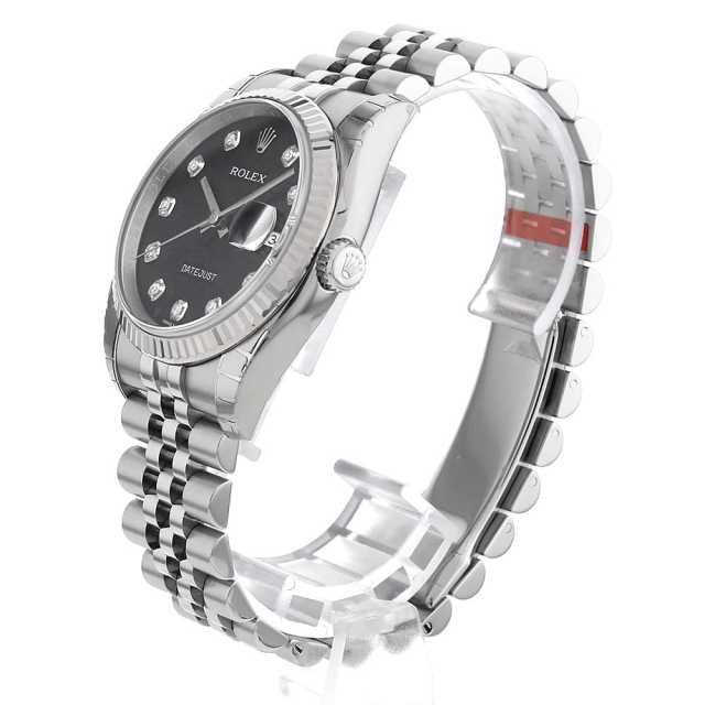 116234G ブラック ROLEX（ロレックス）デイトジャスト 10Pダイヤ 中古