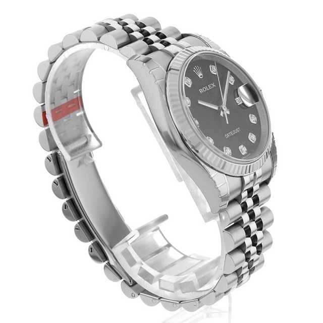 116234G ブラック ROLEX（ロレックス）デイトジャスト 10Pダイヤ 中古