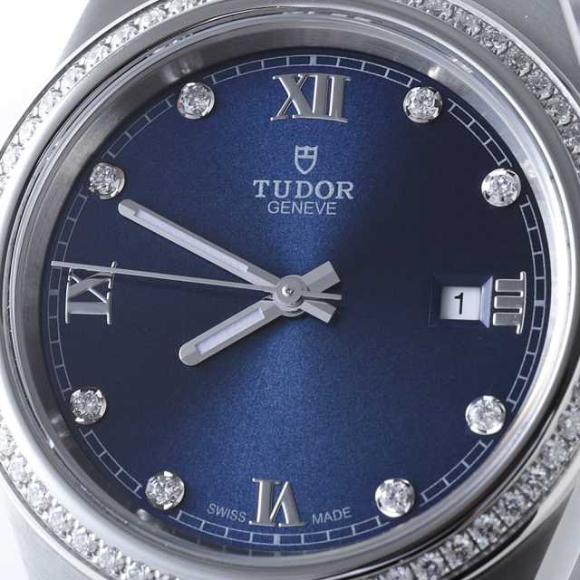 チュードル TUDOR 28320 ロイヤル 8P ダイヤベゼル デイト 自動巻き レディース 極美品 箱・保証書付き_942523 TUDOR（チューダー） チュードル TUDOR 28320 ロイヤル 8P ダイヤ