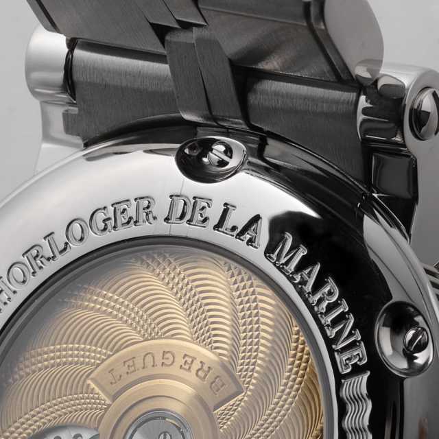 海外 人物マステ 中古43 5817ST/Y2/SV0 ブルー Breguet（ブレゲ）マリーンIIラージデイト