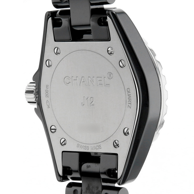 H2122 ブラック CHANEL（シャネル）J12 黒セラミック 12P/センター  