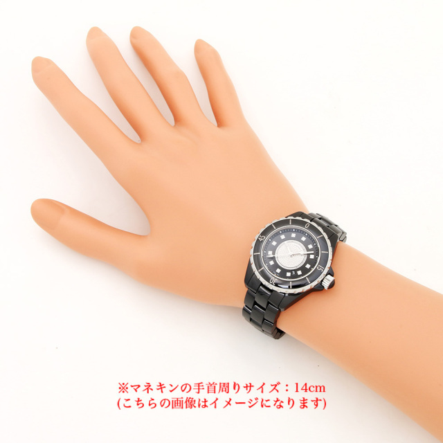 H2122 ブラック CHANEL（シャネル）J12 黒セラミック 12P/センター  