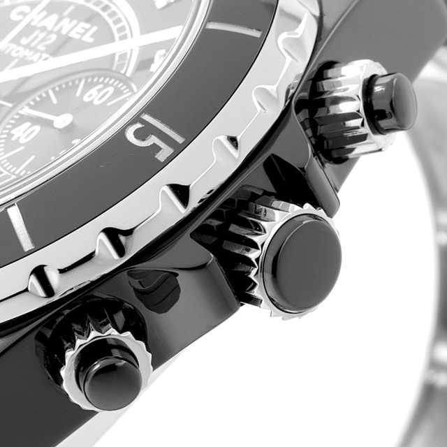 H2419 ブラック CHANEL（シャネル）J12 クロノグラフ 9Pダイヤ 中古