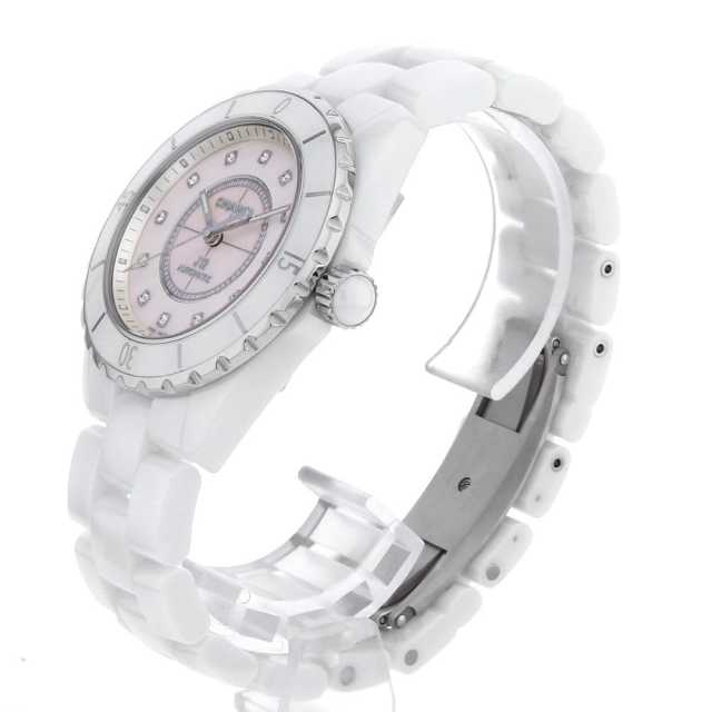 シャネル J12 白セラミック H5514 レディース 中古 腕時計 H5514 ピンクシェル CHANEL（シャネル）J12 白セラミック 中古 | 東京