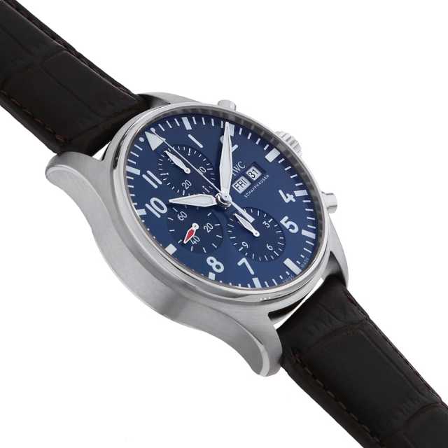 IW377714 ブルー IWC パイロットウォッチ クロノグラフ プティプランス