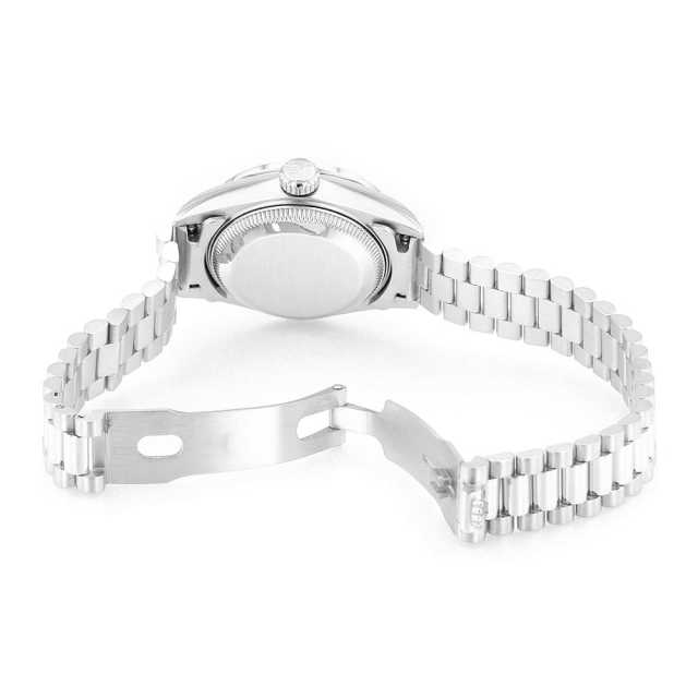 ROLEX ロレックス 179136G デイトジャスト 10P ベゼル ダイヤモンド 腕時計 PT PT ダイヤモンド レディース [中古] 179136G シルバー ROLEX（ロレックス）デイトジャスト ベゼルダイヤ