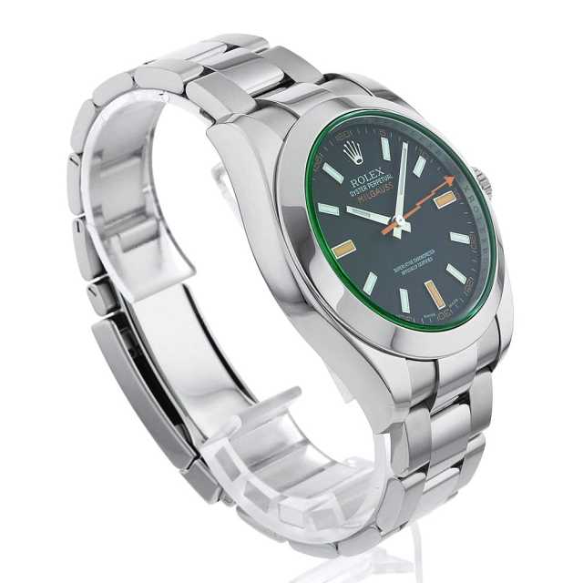116400GV ブラック ROLEX（ロレックス）ミルガウス グリーンガラス