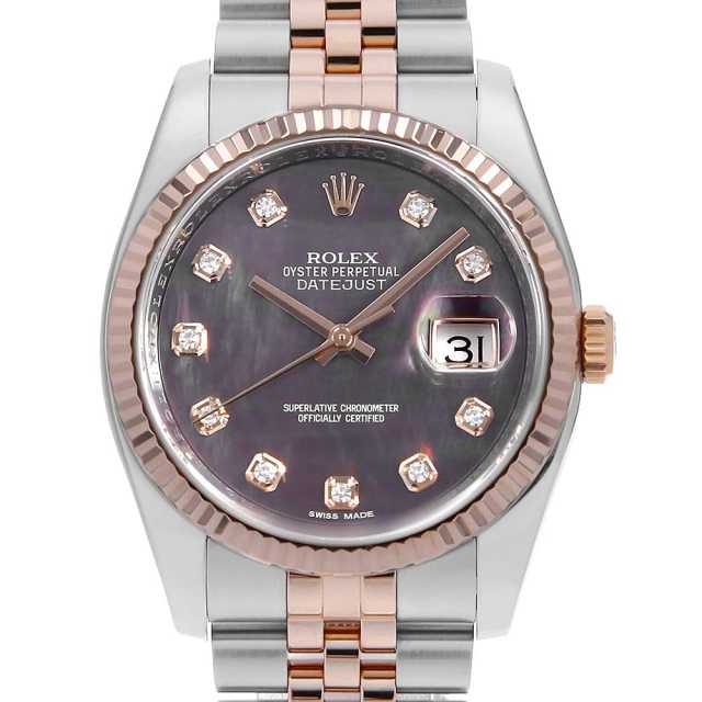 116231NG ブラックシェル ROLEX（ロレックス）デイトジャスト 10P