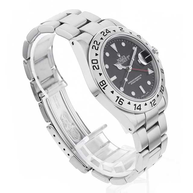 低価格 16570 ブラック ROLEX（ロレックス）エクスプローラーII 中古 時計