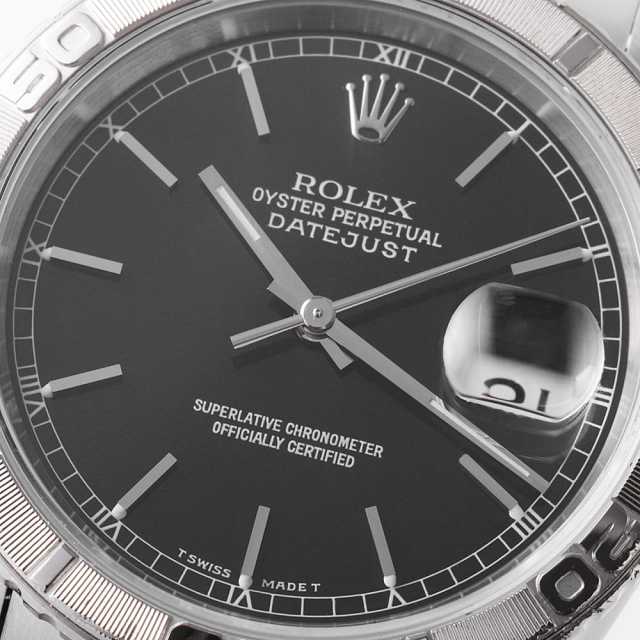 16264 ブラック ROLEX（ロレックス）デイトジャスト