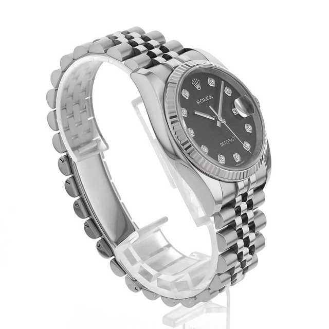 116234G ブラック ROLEX（ロレックス）デイトジャスト 10Pダイヤ