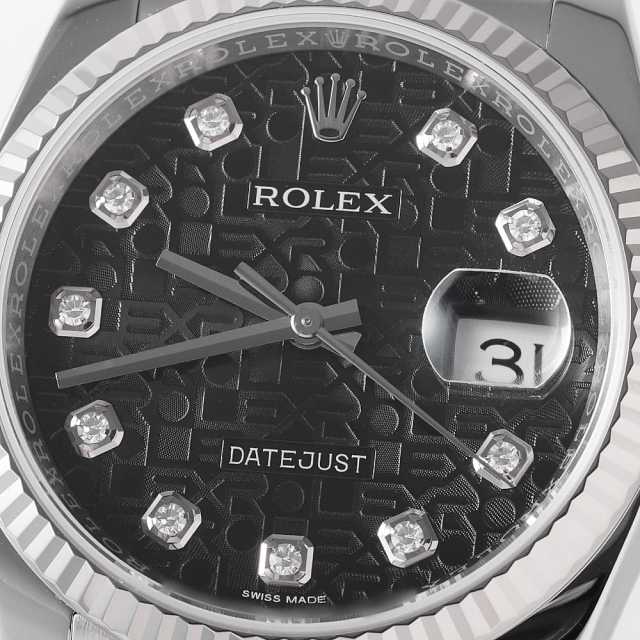 116234G ブラック ROLEX（ロレックス）デイトジャスト 10Pダイヤ