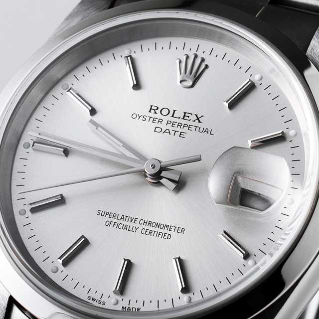 【ROLEX】ロレックス　オイスターパーペチュアル デイト 15200 U番 ロレックス パーペチュアル・デイト 15200 ブルー・バー U番 '98