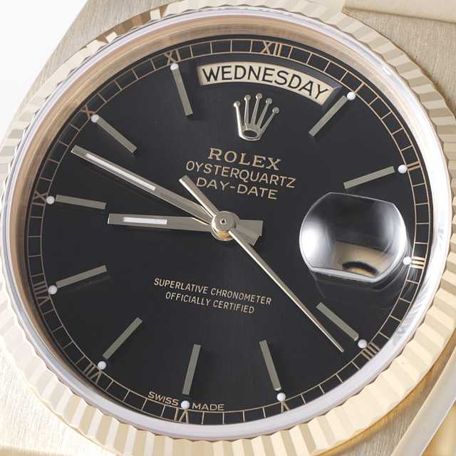 ブラックデザイン　日和 19018 ブラック ROLEX（ロレックス）オイスタークォーツ デイデイト