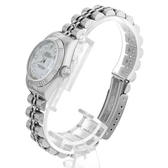 お取置き中　ロレックス　デイトジャスト　10P ダイヤ ピンクシェル 179179NG ROLEX（ロレックス） デイトジャスト 10Pダイヤ ピンクシェル