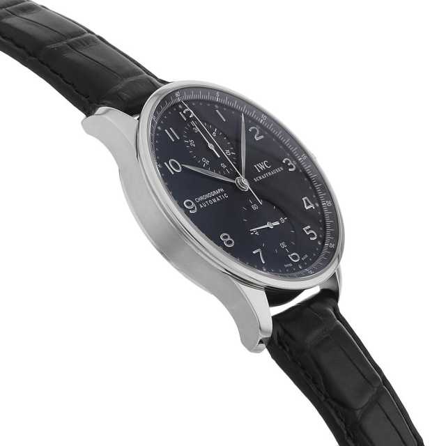 IWC レザーストラップ 黒 ポートフィノ マーク ポルトギーゼなど 中古 IW371447 ブラック IWC ポルトギーゼ クロノグラフ 中古 | 東京