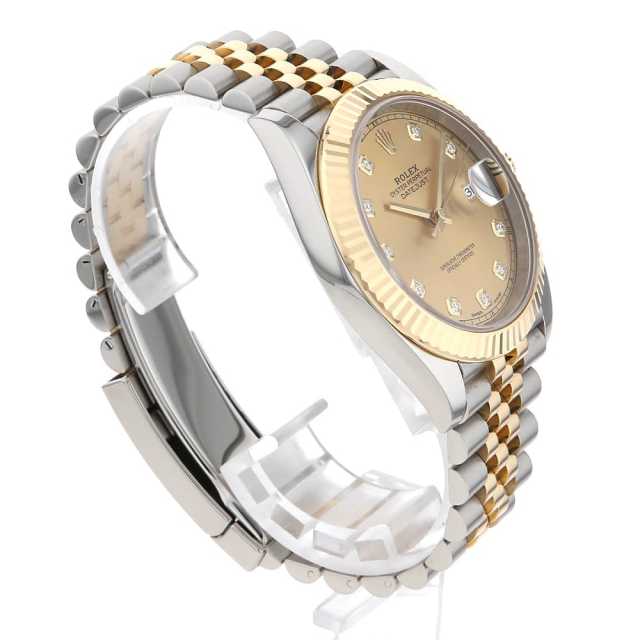 ★正規品ロレックスデイトジャスト★ジャンク品 126333G シャンパン ROLEX（ロレックス）デイトジャスト41 10Pダイヤ