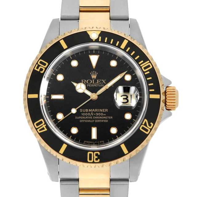 ロレックス　サブマリーナ16613フラッシュフィット 16613 ブラック ROLEX（ロレックス）サブマリーナ デイト 中古