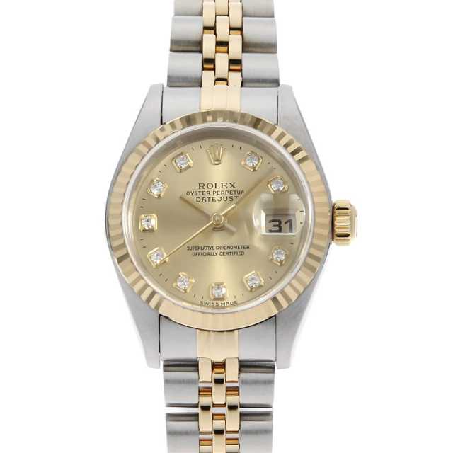 69173G シャンパン ROLEX（ロレックス）デイトジャスト 10Pダイヤ 中古