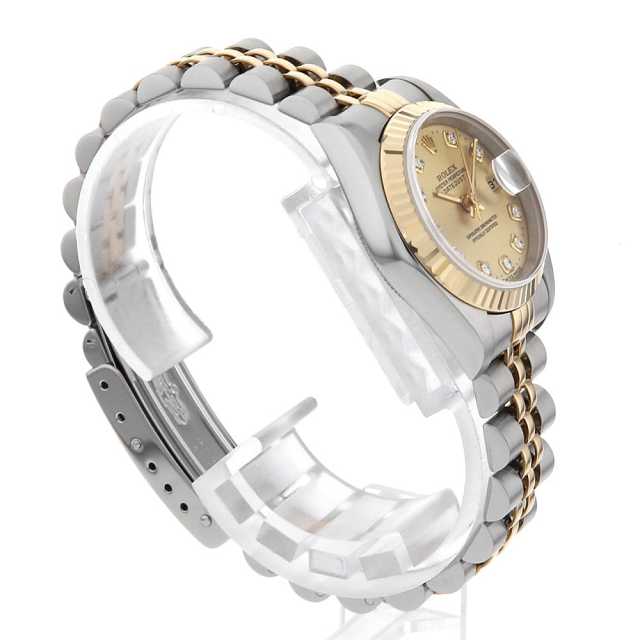 ROLEX ロレックスデイトジャスト10Pダイヤ69173 69173G シャンパン ROLEX（ロレックス）デイトジャスト 10Pダイヤ 中古