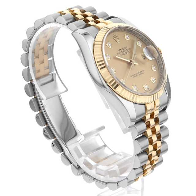 116233G シャンパン ROLEX（ロレックス）デイトジャスト 10Pダイヤ