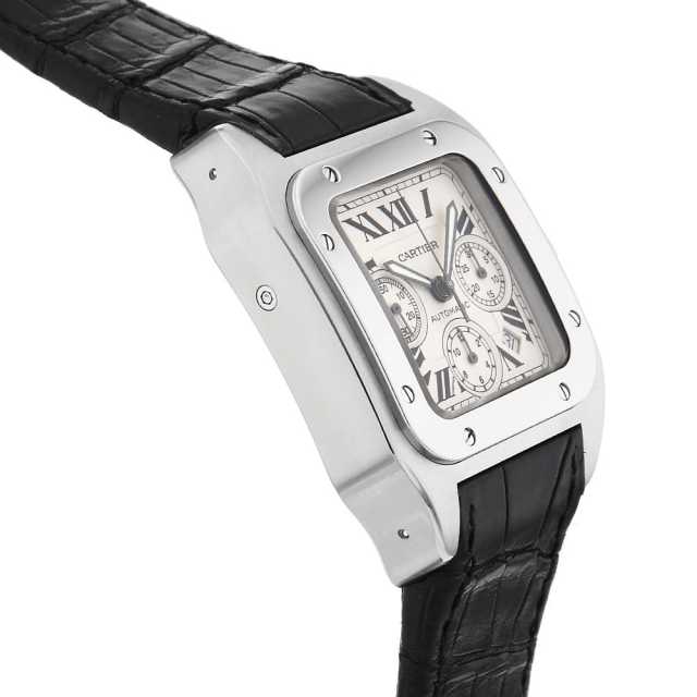 カルティエ　サントス W20090X8 シルバー Cartier（カルティエ）サントス100クロノグラフXL