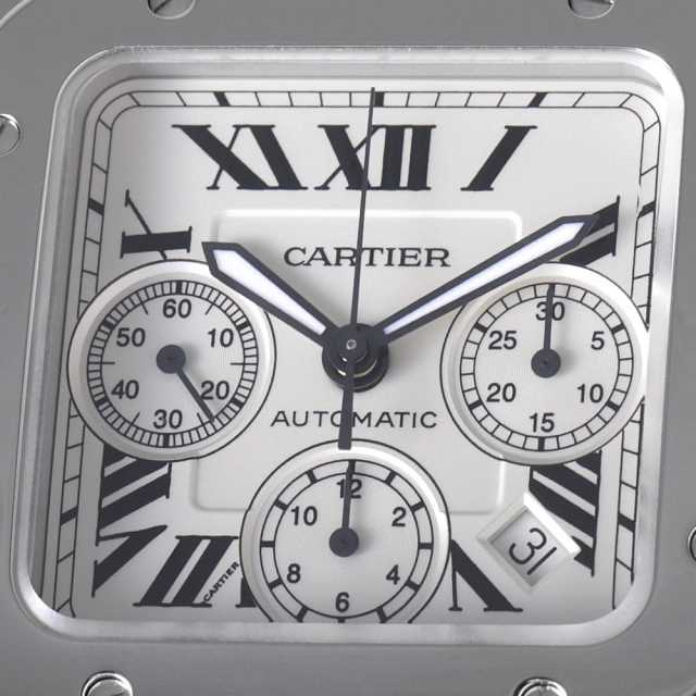 W20090X8 シルバー Cartier（カルティエ）サントス100クロノグラフXL