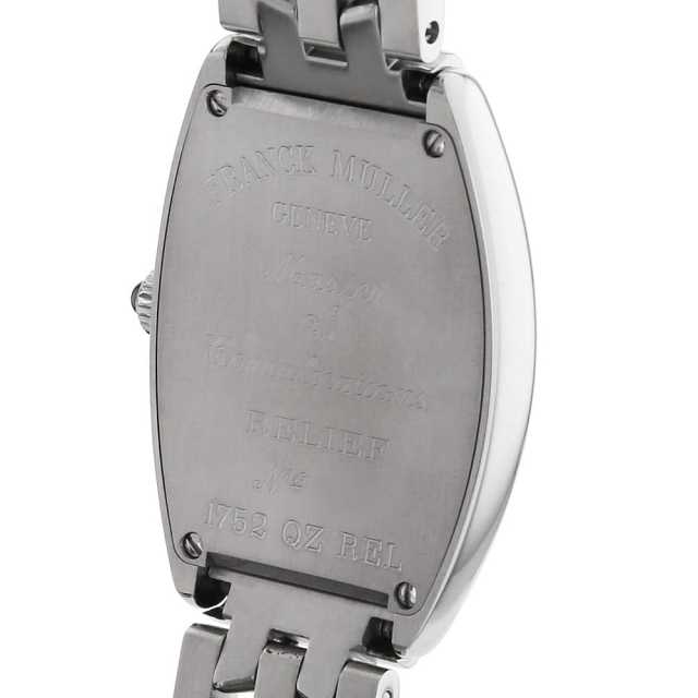 FRANCK MULLER フランクミュラー トノーカーべックス レリーフ 1752 B QZ REL CD 1R 腕時計 シルバー クオーツ シルバー文字盤【中古】 レディース FRANCK MULLER - FRANCK MULLER フランクミュラー トノーカーべックス