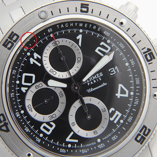 エルメス HERMES CP2.410 クリッパーダイバー クロノグラフ クォーツ  