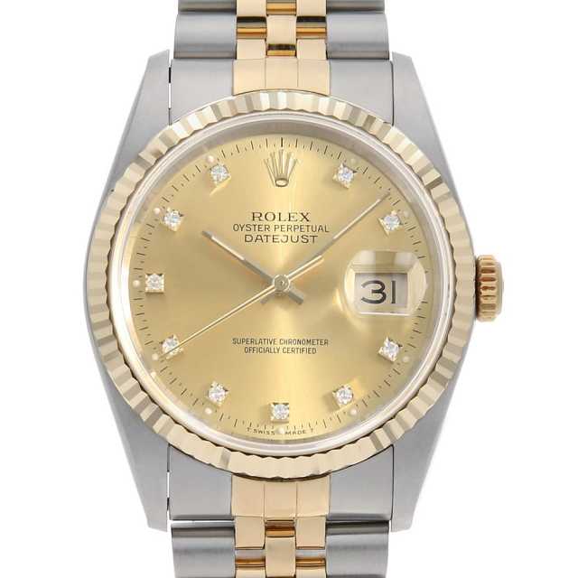 16233G シャンパン ROLEX（ロレックス）デイトジャスト 10P
