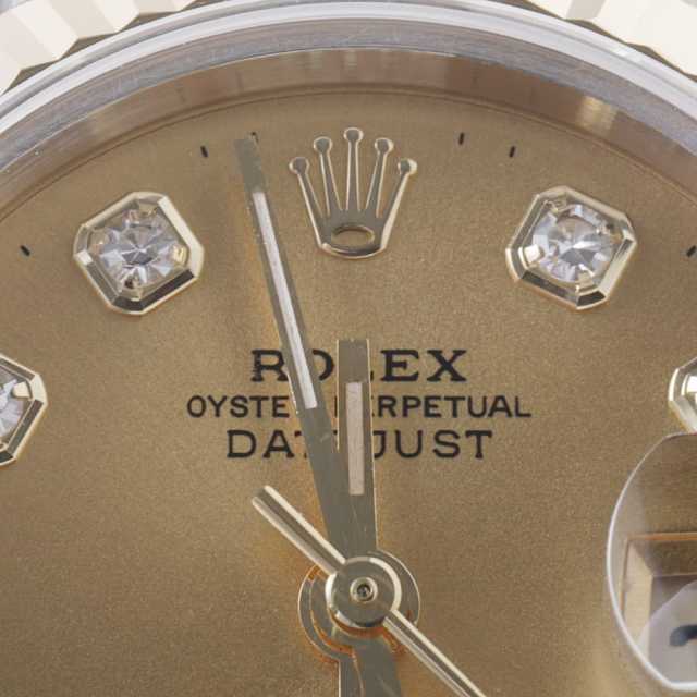 69173G シャンパン ROLEX（ロレックス）デイトジャスト 10Pダイヤ 中古