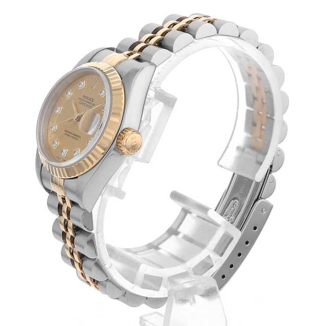 69173G シャンパン ROLEX（ロレックス）デイトジャスト 10Pダイヤ 中古