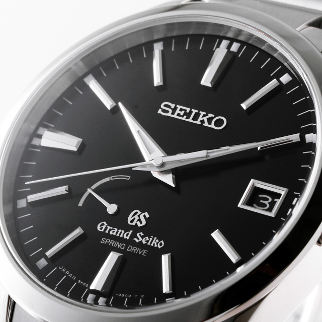 Grand Seiko 自動巻き 黒文字盤 時計 SBGA101