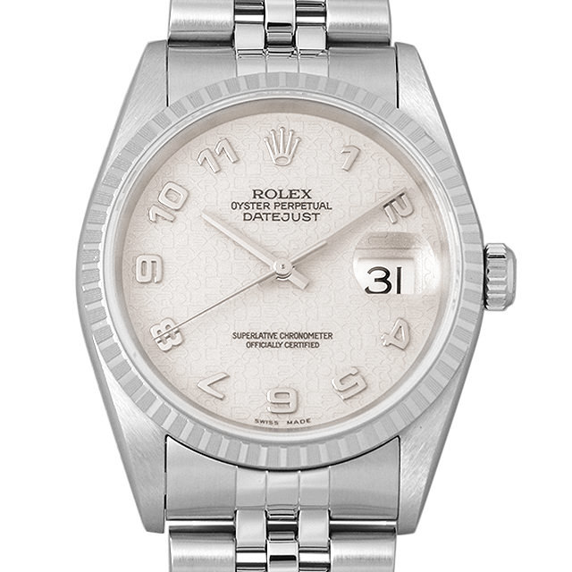 16220 ROLEX（ロレックス） デイトジャスト アイボリー彫り  