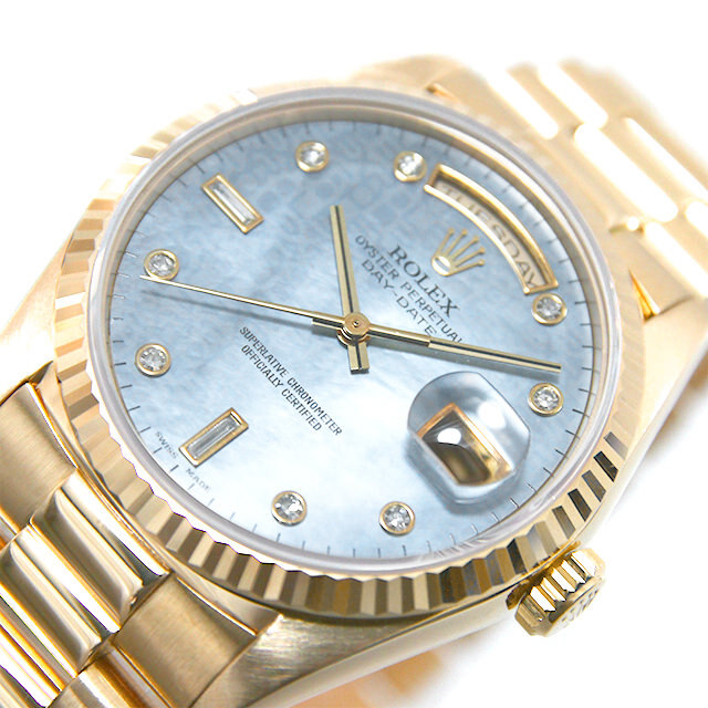 18238NG ブルーシェルプリントコンピューター ROLEX（ロレックス