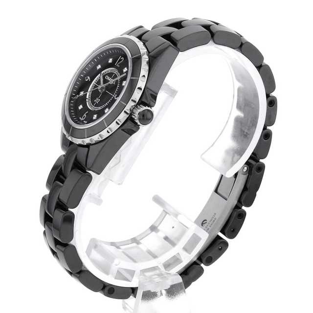 H2569 ブラック CHANEL（シャネル）J12 黒セラミック 8Pダイヤ 新品  