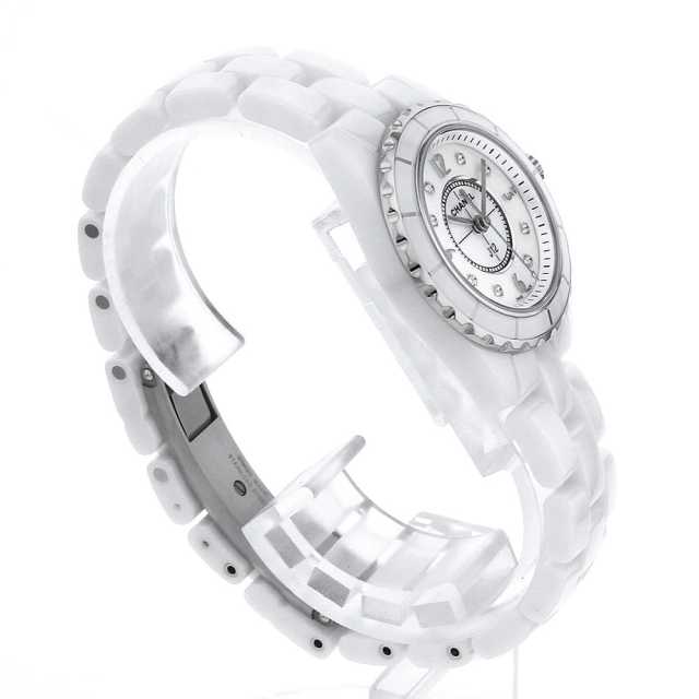 シャネル CHANEL H2570 J12 29mm セラミックホワイト 8Pダイヤ 新品)CHANEL シャネル J12 H2570 ホワイトセラミック MOP/8P