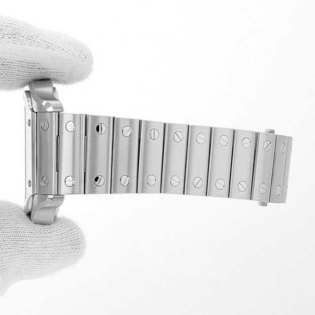 Cartier サントスドゥカルティエ　ホワイトレザーベルト MM 用 Cartier サントスドゥカルティエ ホワイトレザーベルト MM 用