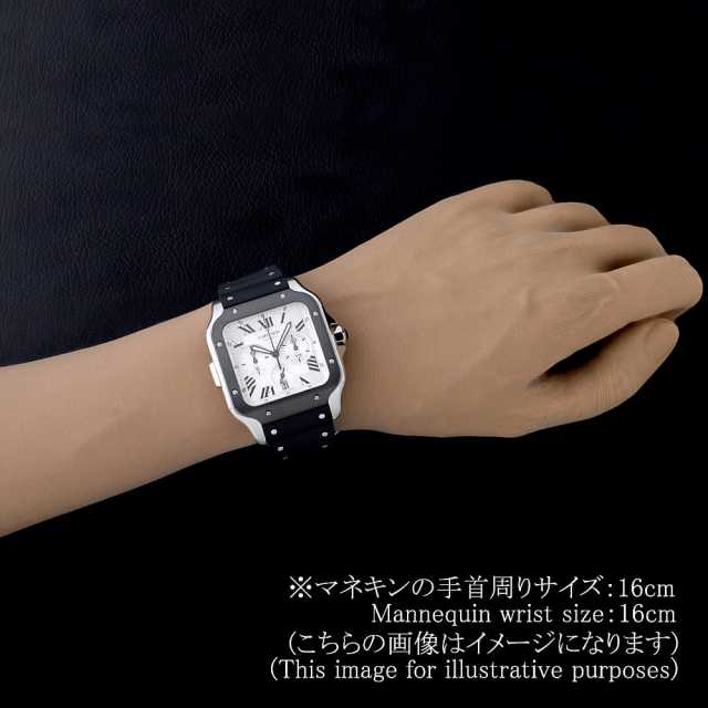 Cartier カルティエ　サントス　メンズ　ブラック　【未使用】 カルティエ サントス デュモン LM WSSA0046 ブラック メンズ 時計