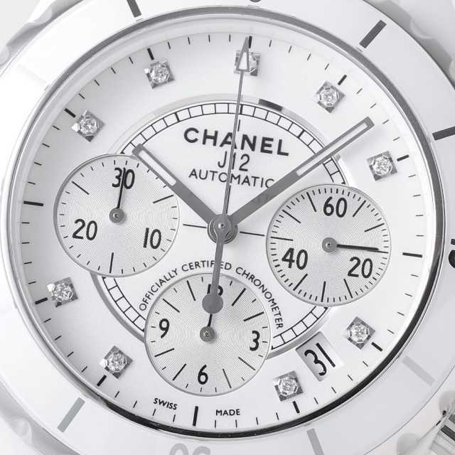 H2009 ホワイト CHANEL（シャネル）J12 クロノグラフ 9Pダイヤ