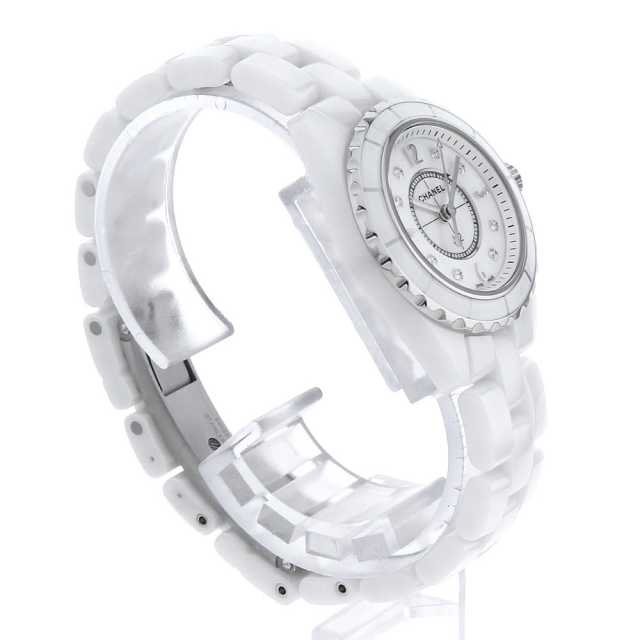 H2570 ホワイトシェル CHANEL（シャネル）J12 白セラミック 8Pダイヤ