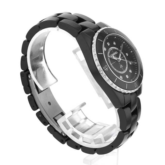 H5701 ブラック CHANEL（シャネル）J12 黒セラミック 12Pダイヤ 中古