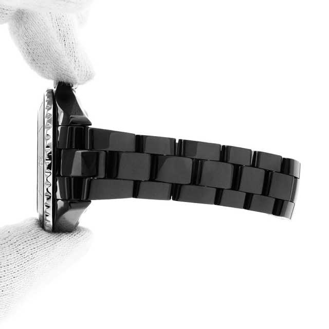 H5701 ブラック CHANEL（シャネル）J12 黒セラミック 12Pダイヤ 中古