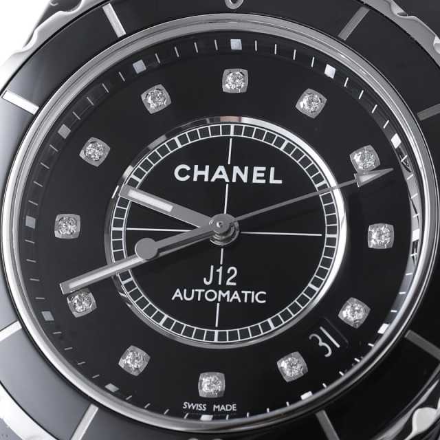 H1626 ブラック CHANEL（シャネル）J12 12Pダイヤ 中古 | 東京・大阪の