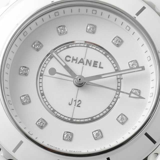 H5703 ホワイト CHANEL（シャネル）J12 白セラミック 12Pダイヤ 中古