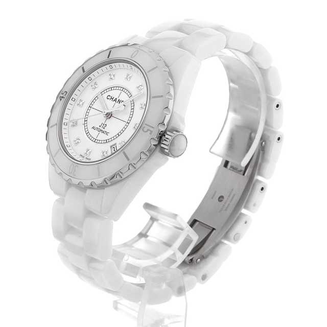 H1629 ホワイト CHANEL（シャネル）J12 白セラミック 12Pダイヤ 中古